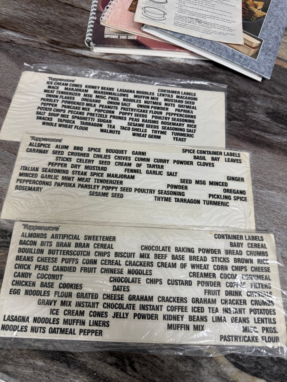 Vintage Tupperware Stack Cooker Cook Books and Spice Labels - Picture 2 of 8